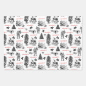 フェスティバルヴィンテージビクトリアンクリスマスwith Santa ラッピングペーパーシート (正面)