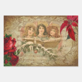 フェスティバルヴィンテージフローラエフェメラコラージュ ラッピングペーパーシート (正面3)