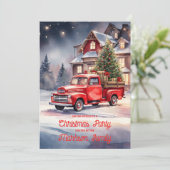 フェスティバルヴィンテージホリデーシーンクリスマスパーティー 招待状 (スタンド正面)