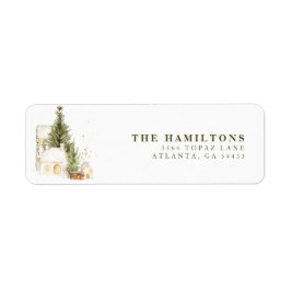 フェスティバルヴィンテージボホファミリークリスマスウォーター色 ラベル