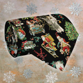 フェスティバルヴィンテージレトロクリスマスパターン ネクタイ