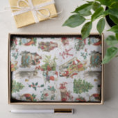 フェスティバルヴィンテージレトロクリスマス 薄葉紙 (ギフト)