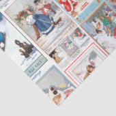 フェスティバルヴィンテージ冬おもしろいクリスマスカードコラージュ 薄葉紙 (詳細)