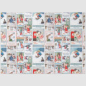 フェスティバルヴィンテージ冬おもしろいクリスマスカードコラージュ 薄葉紙 (正面)