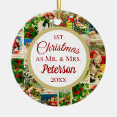 フェスティバルヴィンテージ初めてのクリスマス セラミックオーナメント (正面)