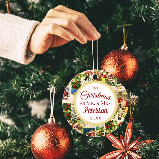 フェスティバルヴィンテージ初めてのクリスマス セラミックオーナメント