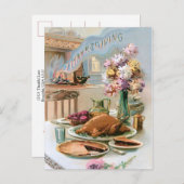 フェスティバルヴィンテージ感謝祭ターキーディナー ポストカード (正面/裏面)