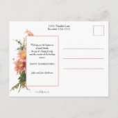 フェスティバルヴィンテージ感謝祭ターキーディナー ポストカード (裏面)