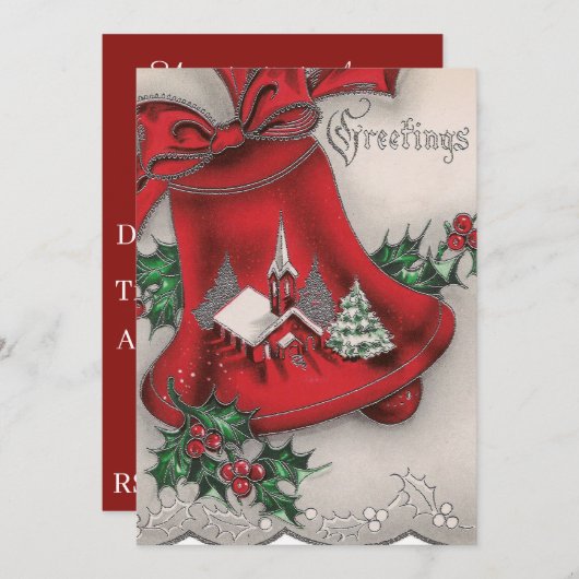 フェスティバルヴィンテージ教会のパーティー追加情報 招待状 (正面/裏面)