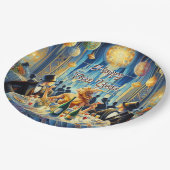 フェスティバルヴィンテージ新年のイブ紙プレート ペーパープレート (アングル)