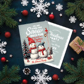 フェスティバルヴィンテージ雪だるまクリスマスパーティー 招待状