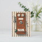 フェスティバルヴィンテージ電話クリスマス ポストカード (スタンド正面)