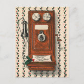 フェスティバルヴィンテージ電話クリスマス ポストカード (正面)