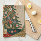 フェスティバル万華鏡のように千変万化するパターン キッチンタオル (四つ折り)