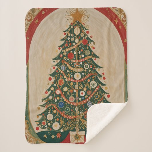 フェスティバル万華鏡のように千変万化するパターン シェルパブランケット (正面)