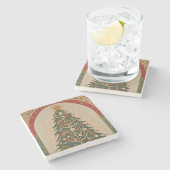 フェスティバル万華鏡のように千変万化するパターン ストーンコースター (横)