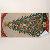 フェスティバル万華鏡のように千変万化するパターン ビーチタオル (正面)