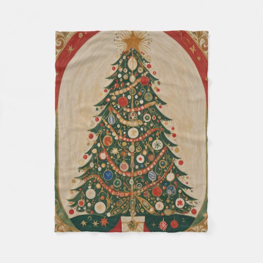 フェスティバル万華鏡のように千変万化するパターン フリースブランケット (正面)