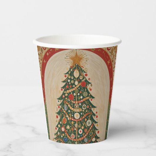 フェスティバル万華鏡のように千変万化するパターン 紙コップ (正面)