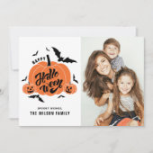 フェスティバル不気味カボチャハッピーハローウィン写真 シーズンカード (正面)