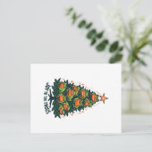 フェスティバル両生類:クリスマスツリーのカエル歌 ポストカード (スタンド正面)