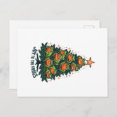 フェスティバル両生類:クリスマスツリーのカエル歌 ポストカード (正面/裏面)