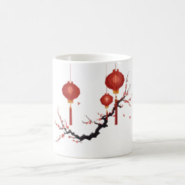 フェスティバル中国のランタンマグ コーヒーマグカップ