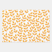 フェスティバル中国の金ゴールド新年の花と果実 ラッピングペーパーシート (正面2)