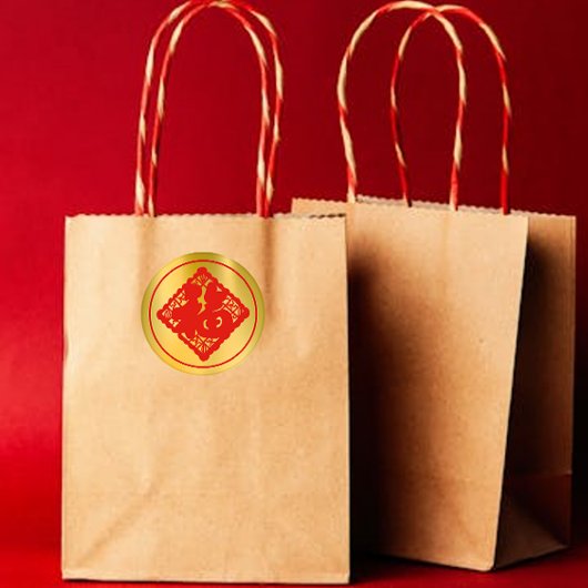 フェスティバル中国のFortune New Yearスタンプ ラウンドシール