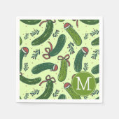 フェスティバル予測できなクリスマスピックズパターン スタンダードカクテルナプキン (正面)