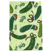 フェスティバル予測できなクリスマスピックズパターン ミディアムペーパーバッグ (正面)