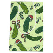 フェスティバル予測できなクリスマスピックズパターン ミディアムペーパーバッグ (裏面)