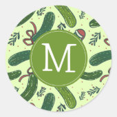 フェスティバル予測できなクリスマスピックズパターン ラウンドシール (正面)