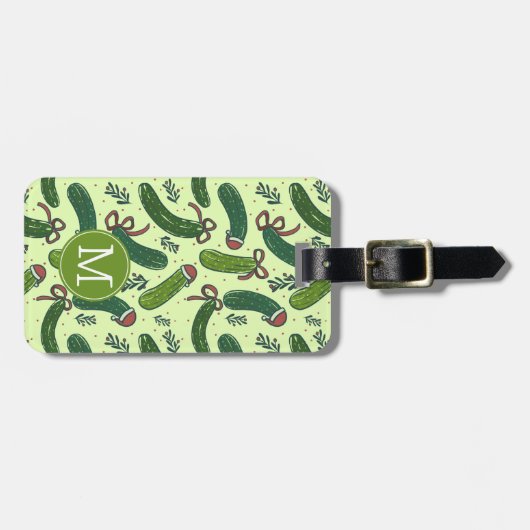 フェスティバル予測できなクリスマスピックズパターン ラゲッジタグ (正面横)