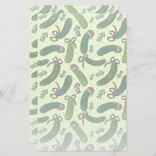 フェスティバル予測できなクリスマスピックズパターン 便箋 (正面/裏面)