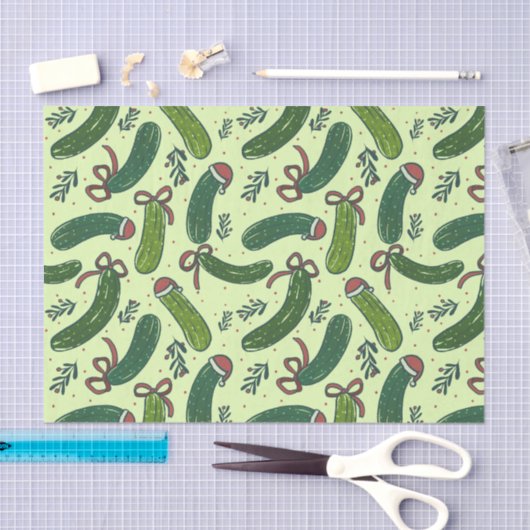 フェスティバル予測できなクリスマスピックズパターン 薄葉紙 (クラフト)