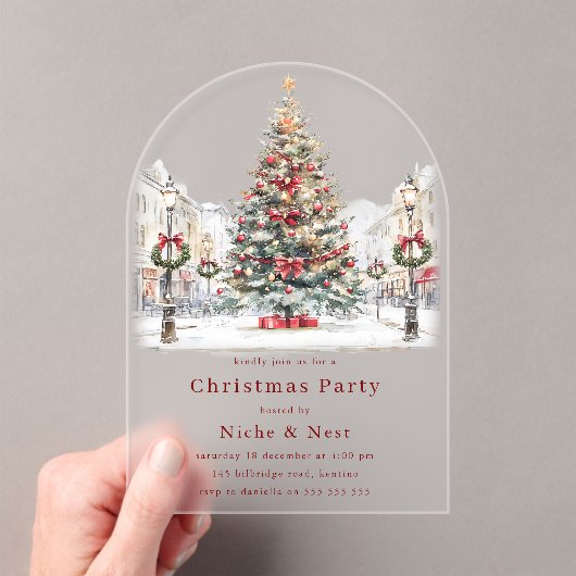 フェスティバル事務企業の所のパーティー アクリル招待状 (インサイチュ (ポータブル))