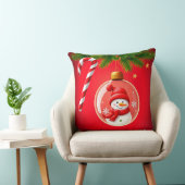 フェスティバル付きクリスマスオーナメント雪だるま クッション (椅子)