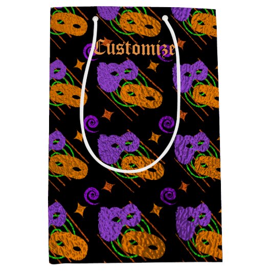 フェスティバル仮装マスク中抱き枕 ミディアムペーパーバッグ (正面)