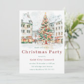 フェスティバル企業のオフィス会議クリスマスパーティー 招待状 (スタンド正面)