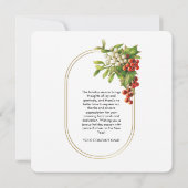 フェスティバル企業のロゴクリスマスカード (裏面)