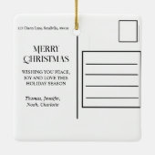 フェスティバル休日のキリン赤い緑の光 セラミックオーナメント (裏面)