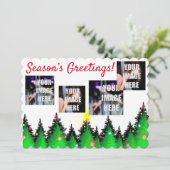 フェスティバル休日のクリスマスツリーとライト 案内状 (スタンド正面)