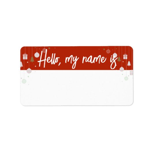 フェスティバル休日の名前タグ – 色を選択！ ラベル (正面)