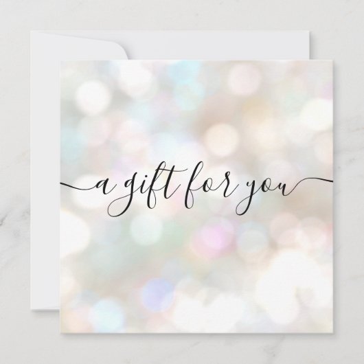 フェスティバル休日の署名スクリプトギフト証明書 (正面)