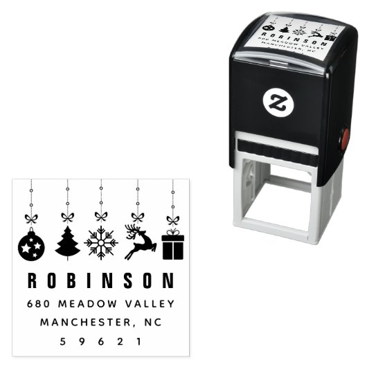 フェスティバル休日オーナメントアドレス セルフインキングスタンプ (インサイチュ)