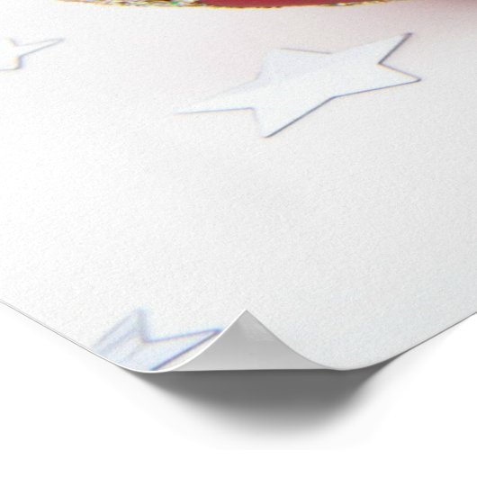 フェスティバル休日クリスマスオーナメントの背景 ポスター (角)