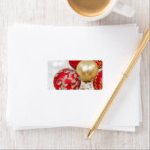 フェスティバル休日クリスマスオーナメントの背景 ラベル (インサイチュ)