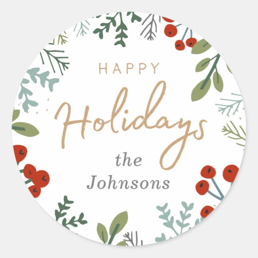 フェスティバル休日フレーム ラウンドシール (正面)