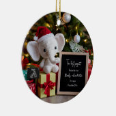 フェスティバル休暇クリスマス妊娠の発表 セラミックオーナメント (右)
